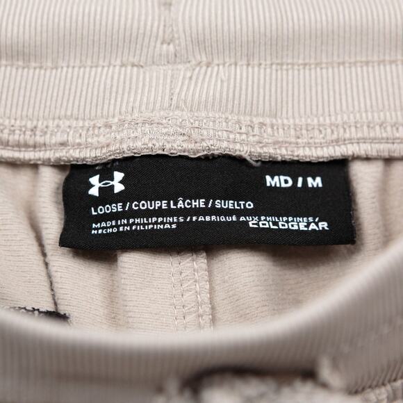 UNDER ARMOUR Sportstyle Jogger Pants Fleece Khaki Gym Training Lounge Mens Sz M - Picture 12 of 13